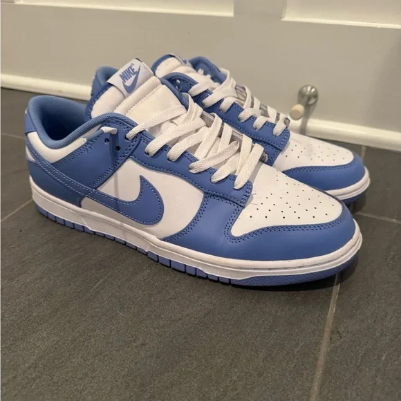 Nike Dunk Low White and Light Blue - Picture 1 of 5